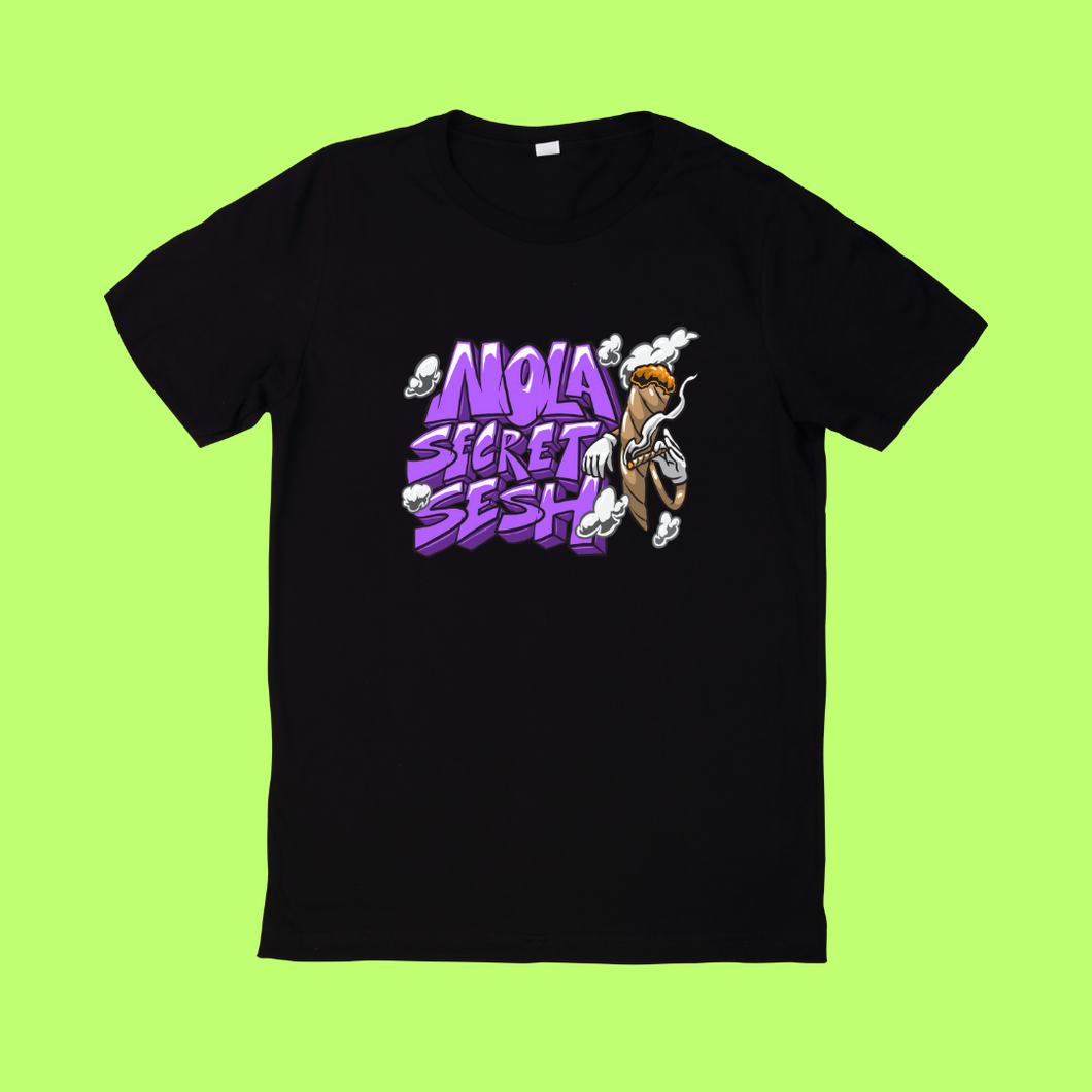 Nola Secret Sesh Mascot Logo T-shirt