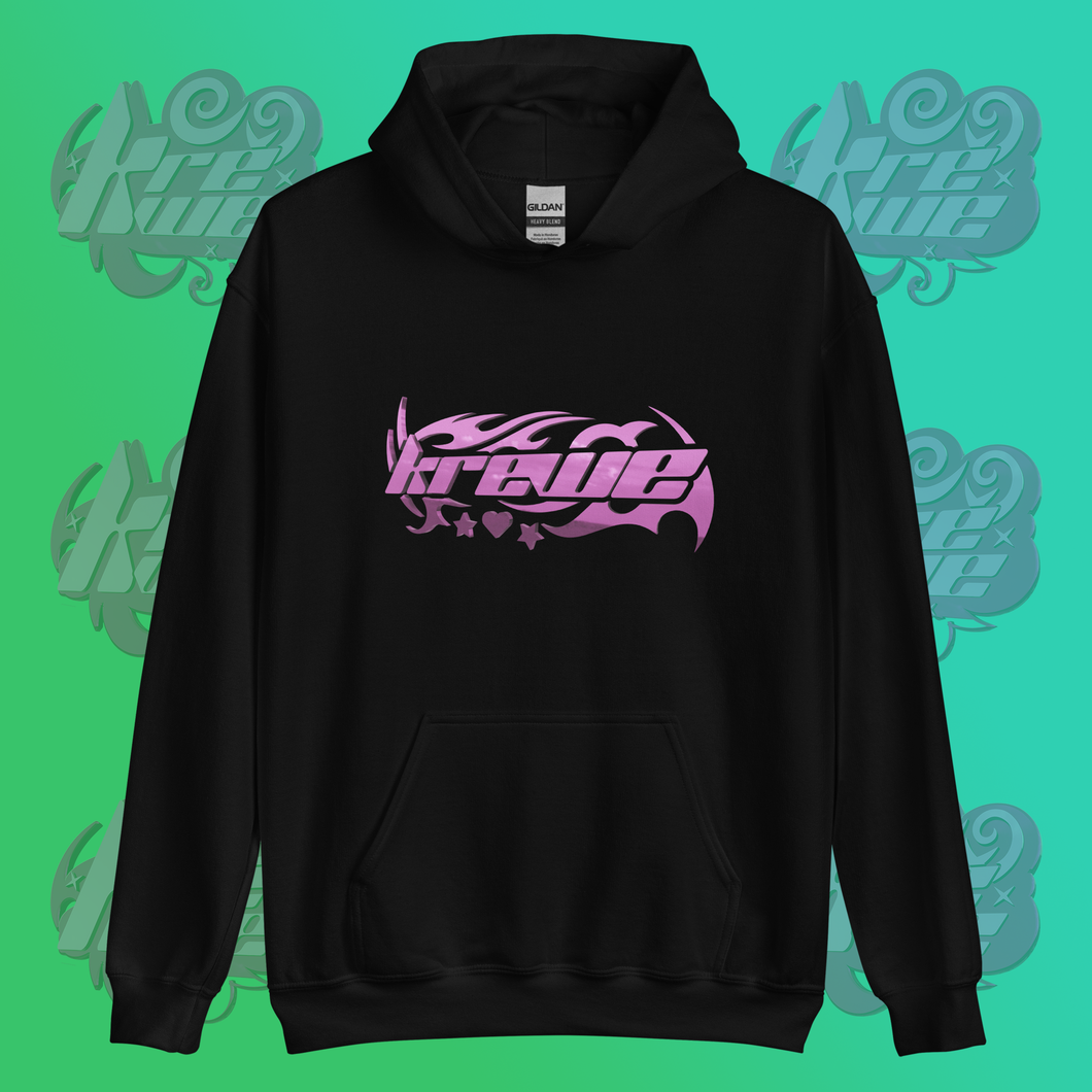 Krewe Pink Barbed Logo Unisex Hoodie